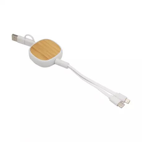 Cable retráctil de carga plastico y bamboo